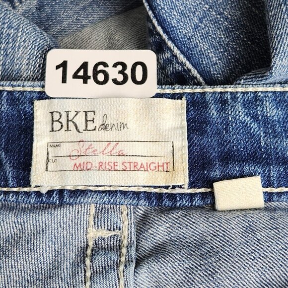 BKE Jeans Womens 25 Blue Stella Mid Rise Straight Leg Medium Wash Casual Denim - Picture 12 of 15